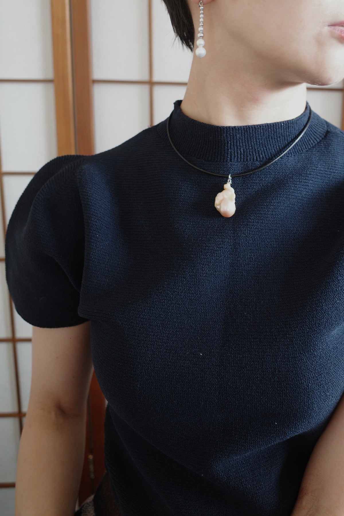 月 leather choker (4type)