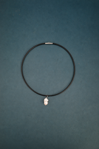 月 leather choker (4type)