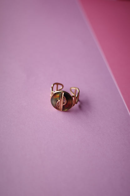 [1点]coffee marble(コーヒーマーブル）リング