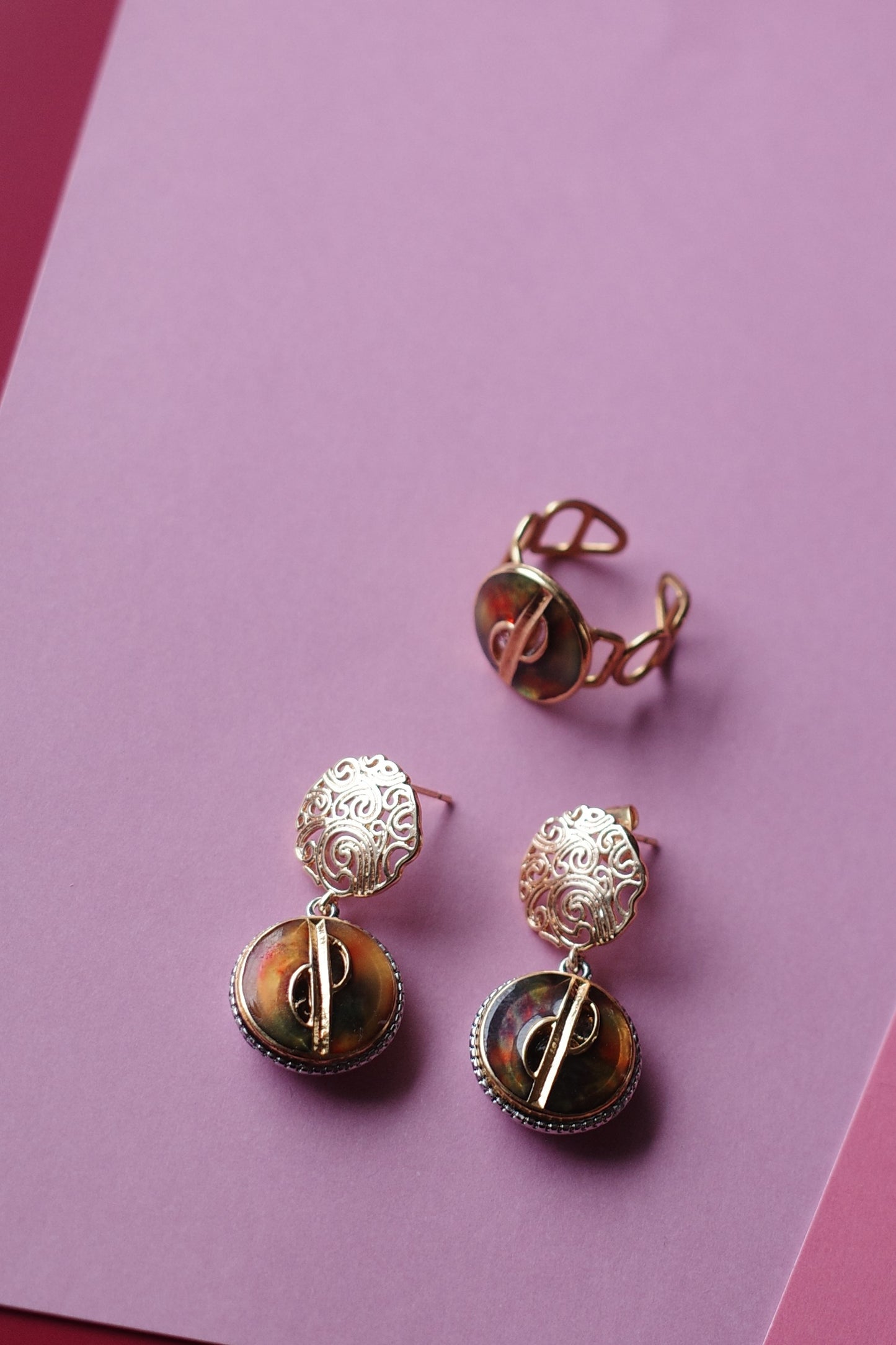 [1点]coffee marble(コーヒーマーブル）リング