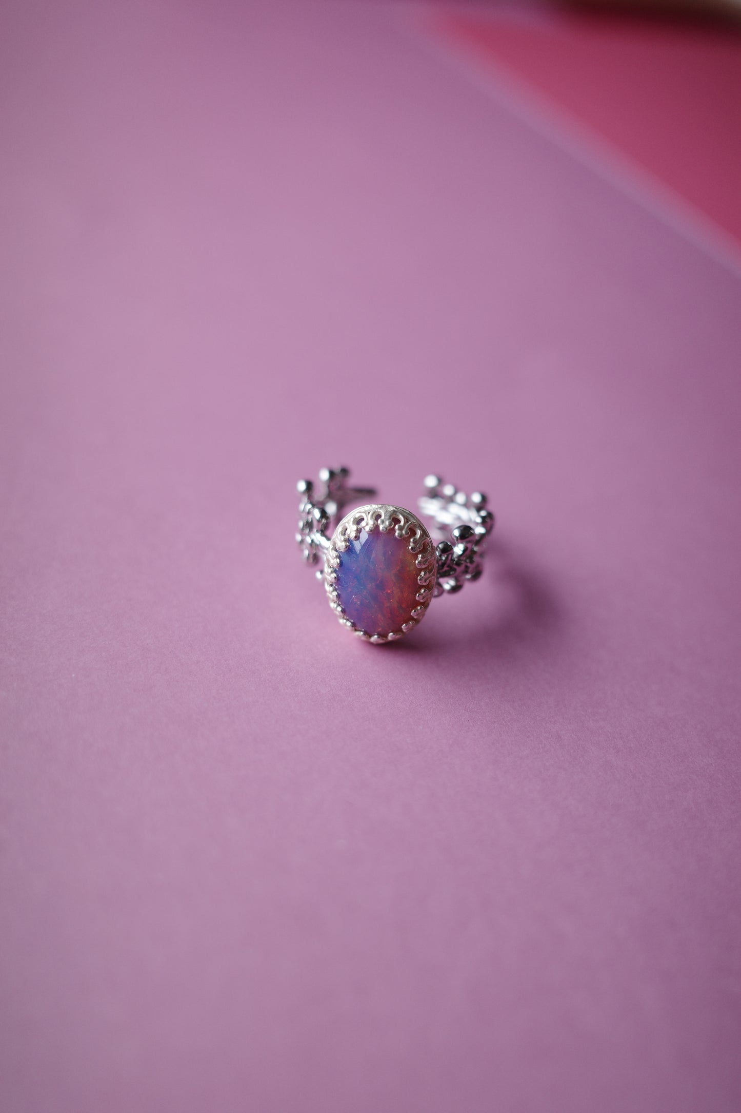 [1点]marble silver(マーブル・シルバー)オーロラピンク