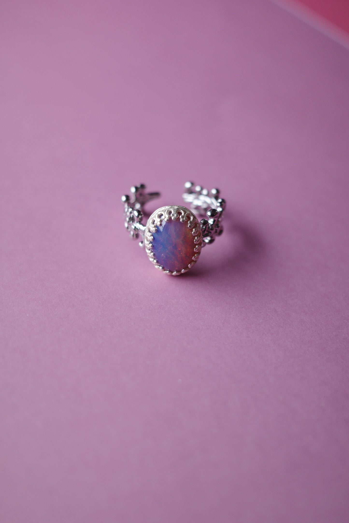 [1点]marble silver(マーブル・シルバー)オーロラピンク