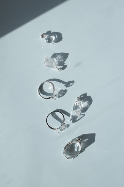 [2点]春霜 necklace(ハーキマーダイヤモンド)