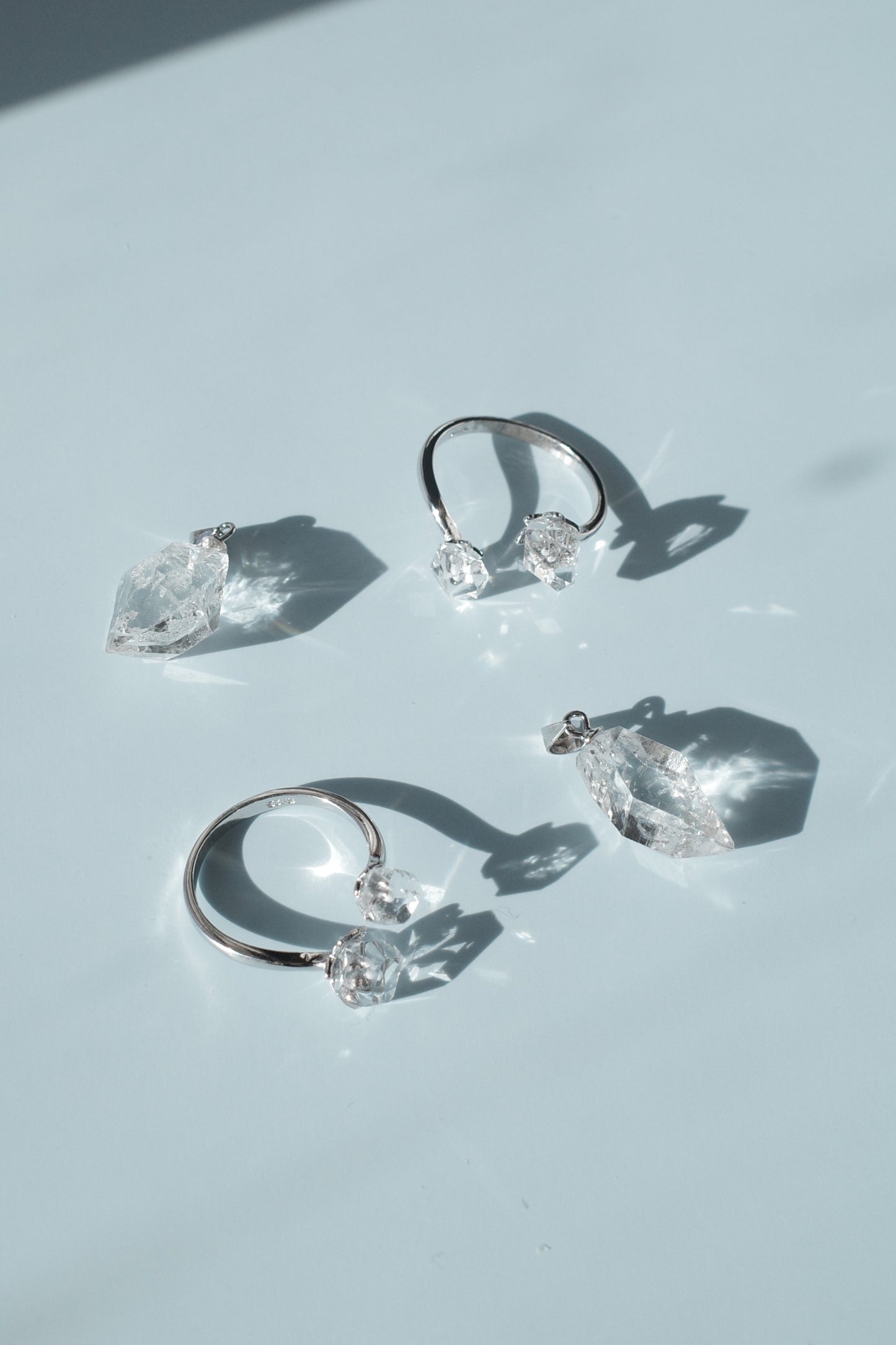 [2点]春霜 necklace(ハーキマーダイヤモンド)