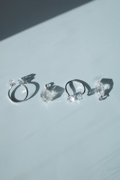 [2点]春霜 necklace(ハーキマーダイヤモンド)