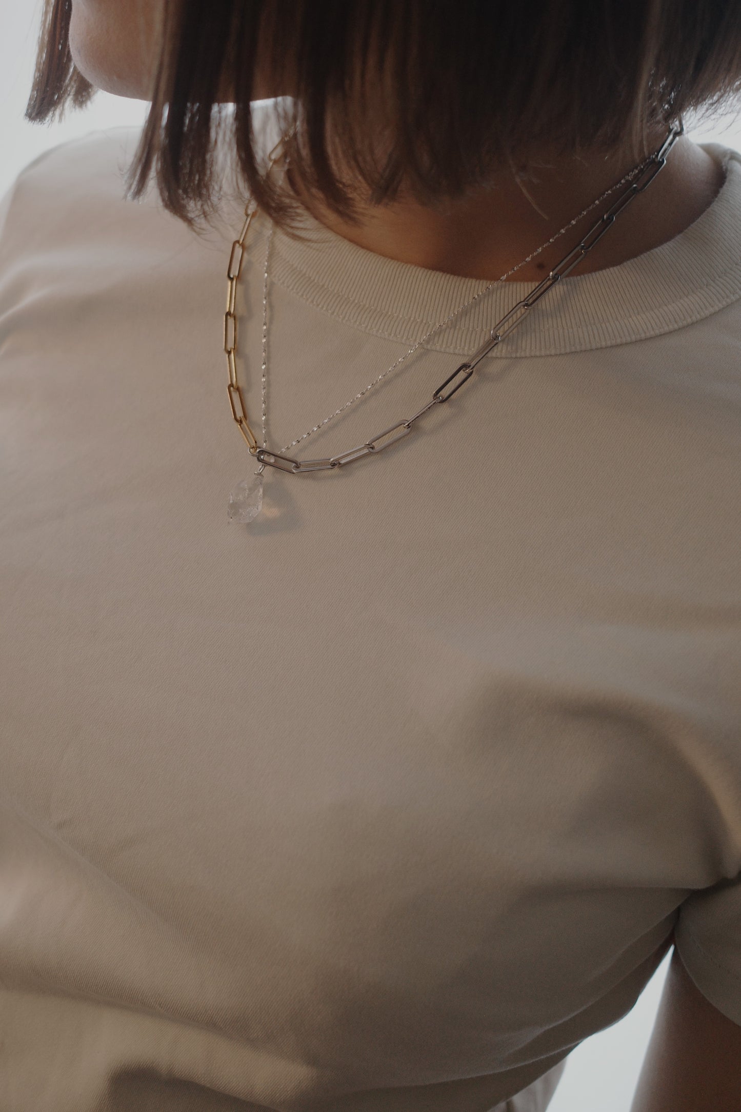 [2点]春霜 necklace(ハーキマーダイヤモンド)