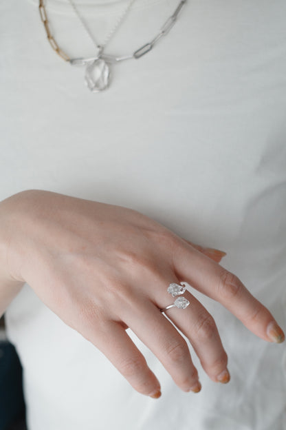 [2点]春霜 ring(ハーキマーダイヤモンド)