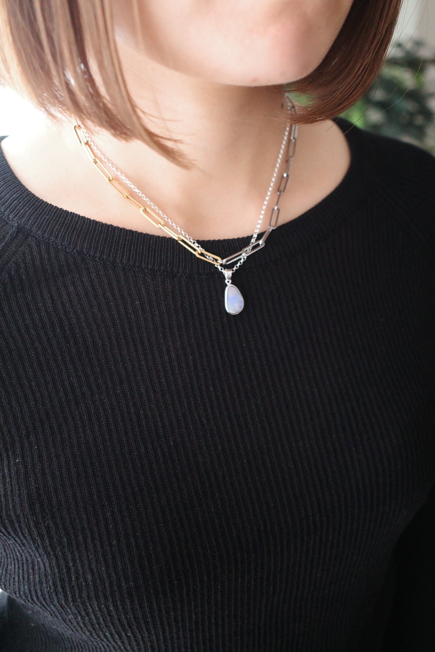 [1点]花の雨 necklace(オパール)