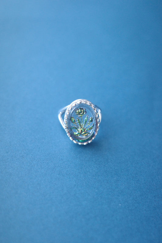 [1点]野ばらリング-silver