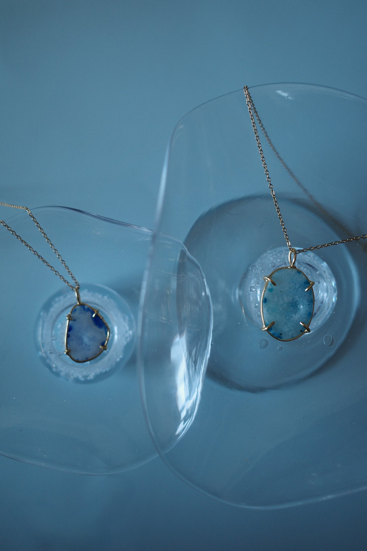 [2点]blue necklace(ドゥルージークォーツ)