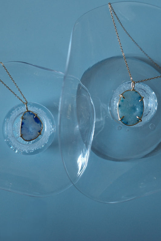 [2点]blue necklace(ドゥルージークォーツ)