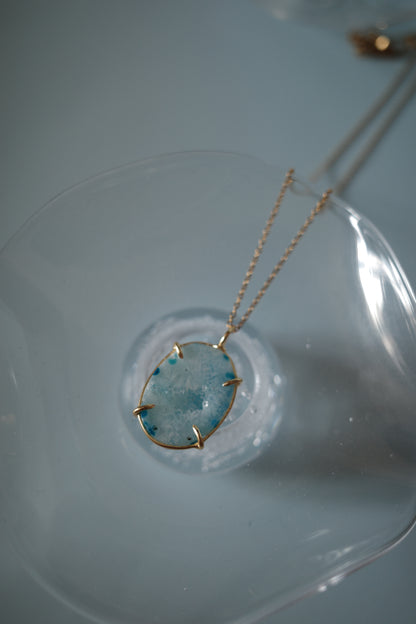 [1点]sky blue necklace(ドゥルージークォーツ)