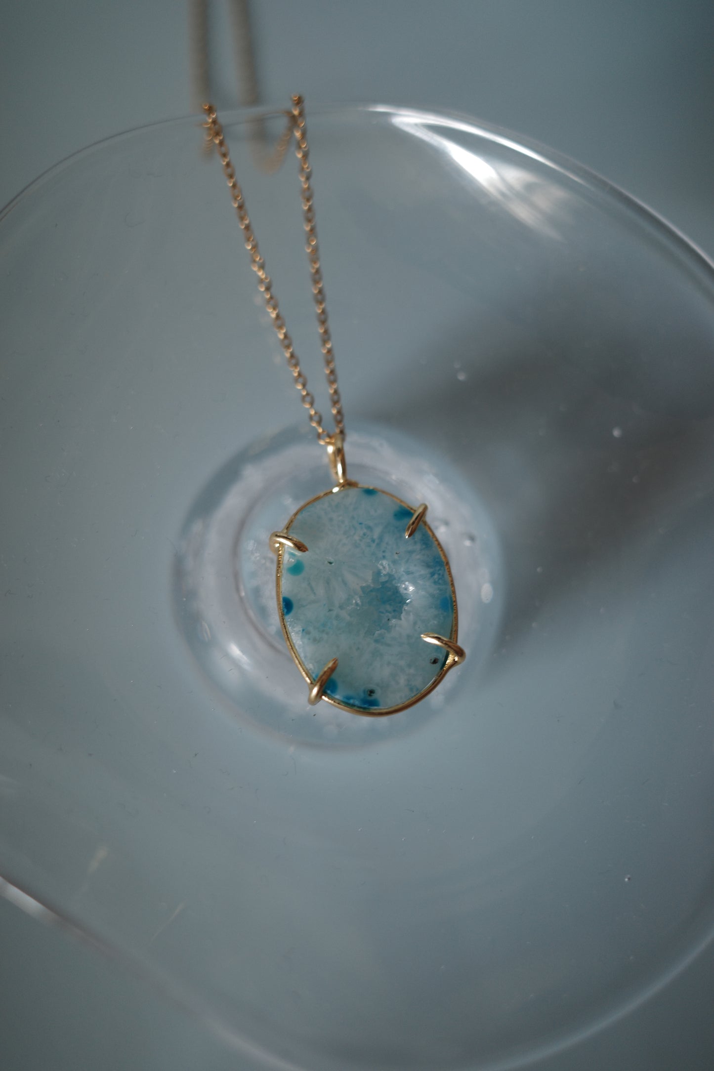 [1点]sky blue necklace(ドゥルージークォーツ)
