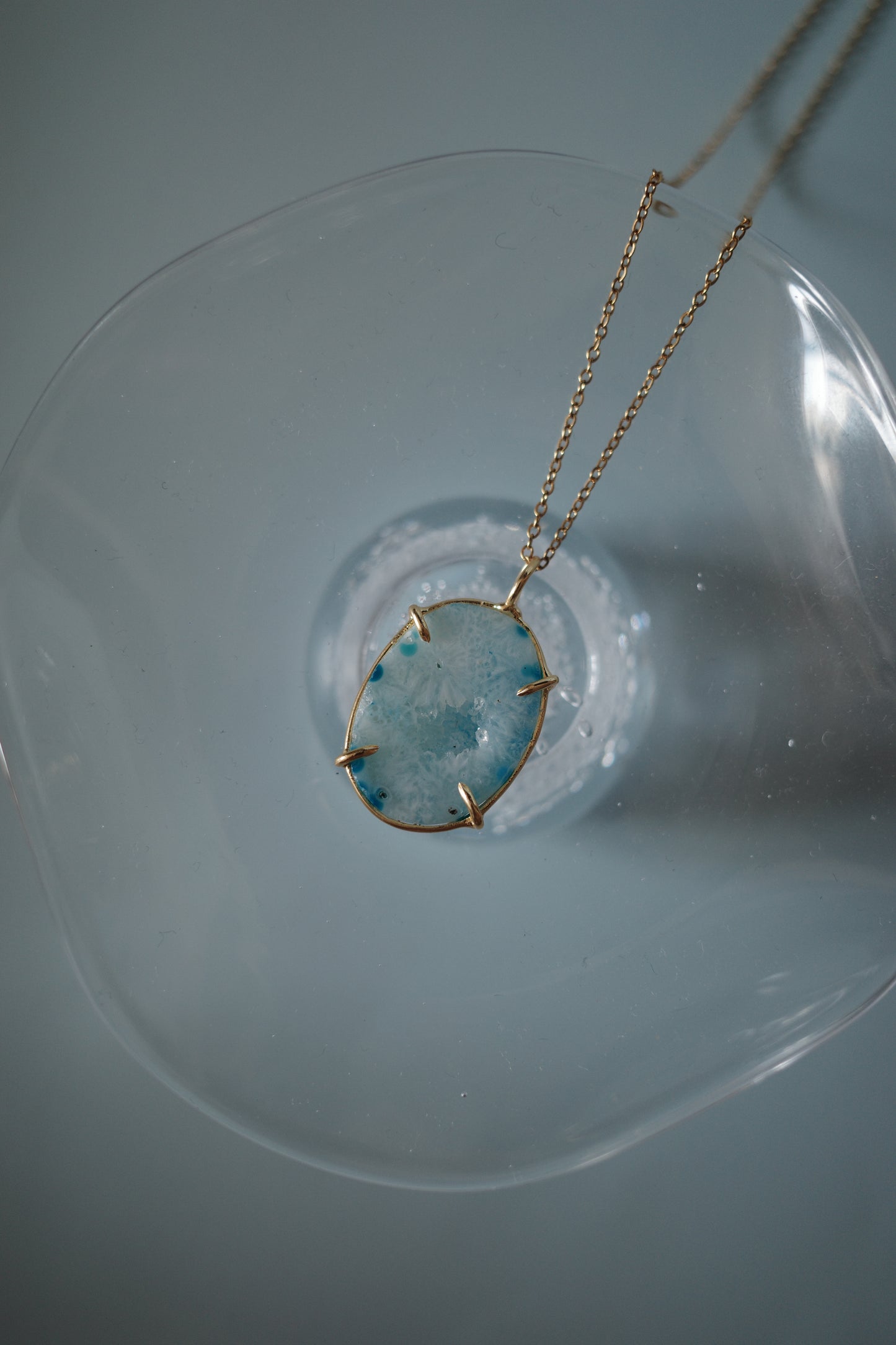 [1点]sky blue necklace(ドゥルージークォーツ)
