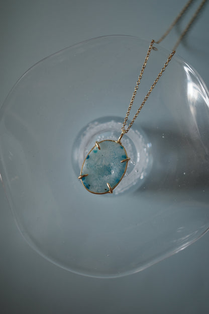 [1点]sky blue necklace(ドゥルージークォーツ)