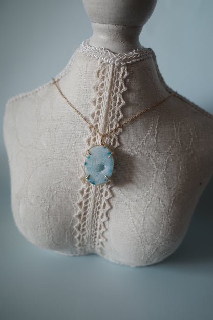 [1点]sky blue necklace(ドゥルージークォーツ)