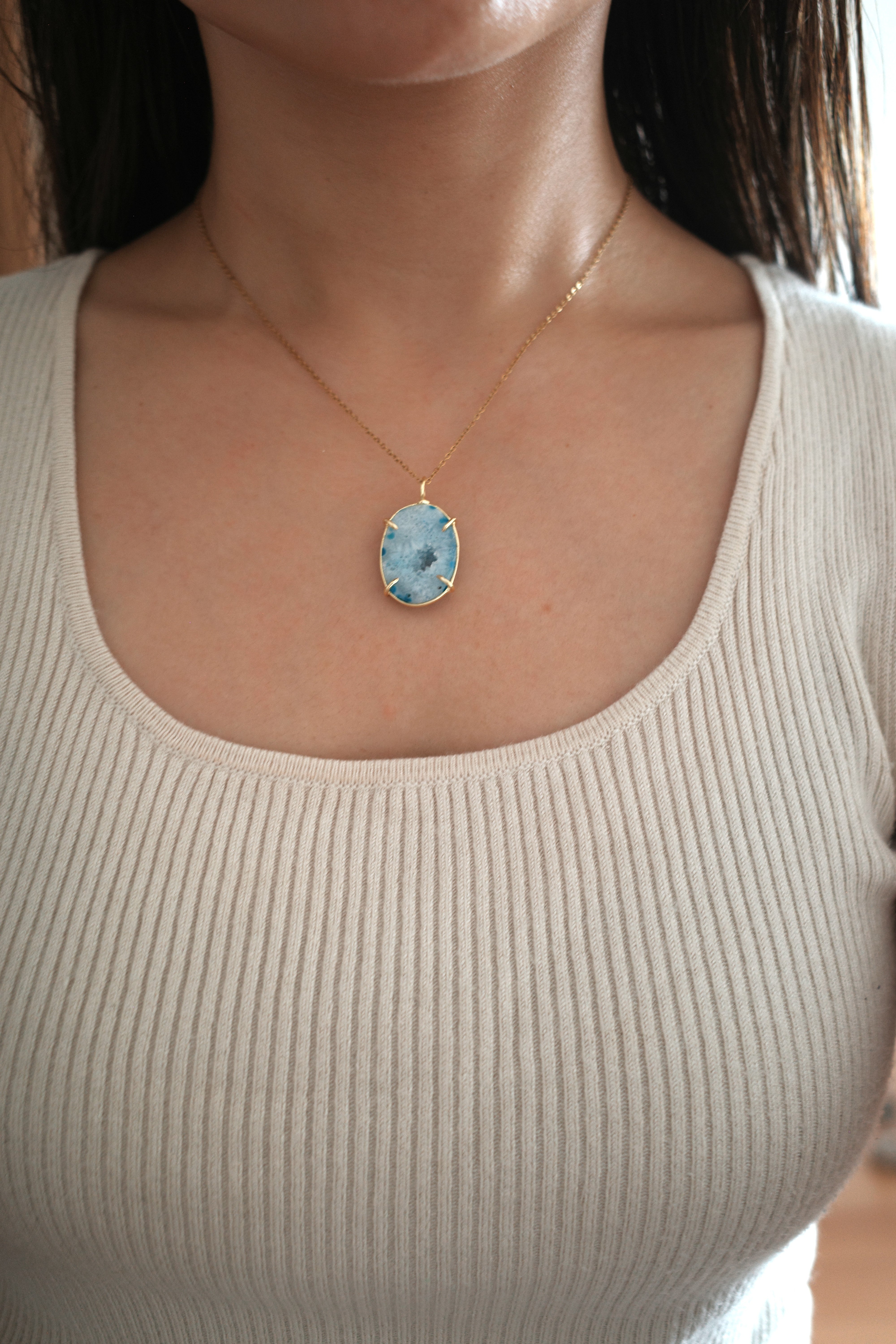 1点]sky blue necklace(ドゥルージークォーツ) – ANSUR