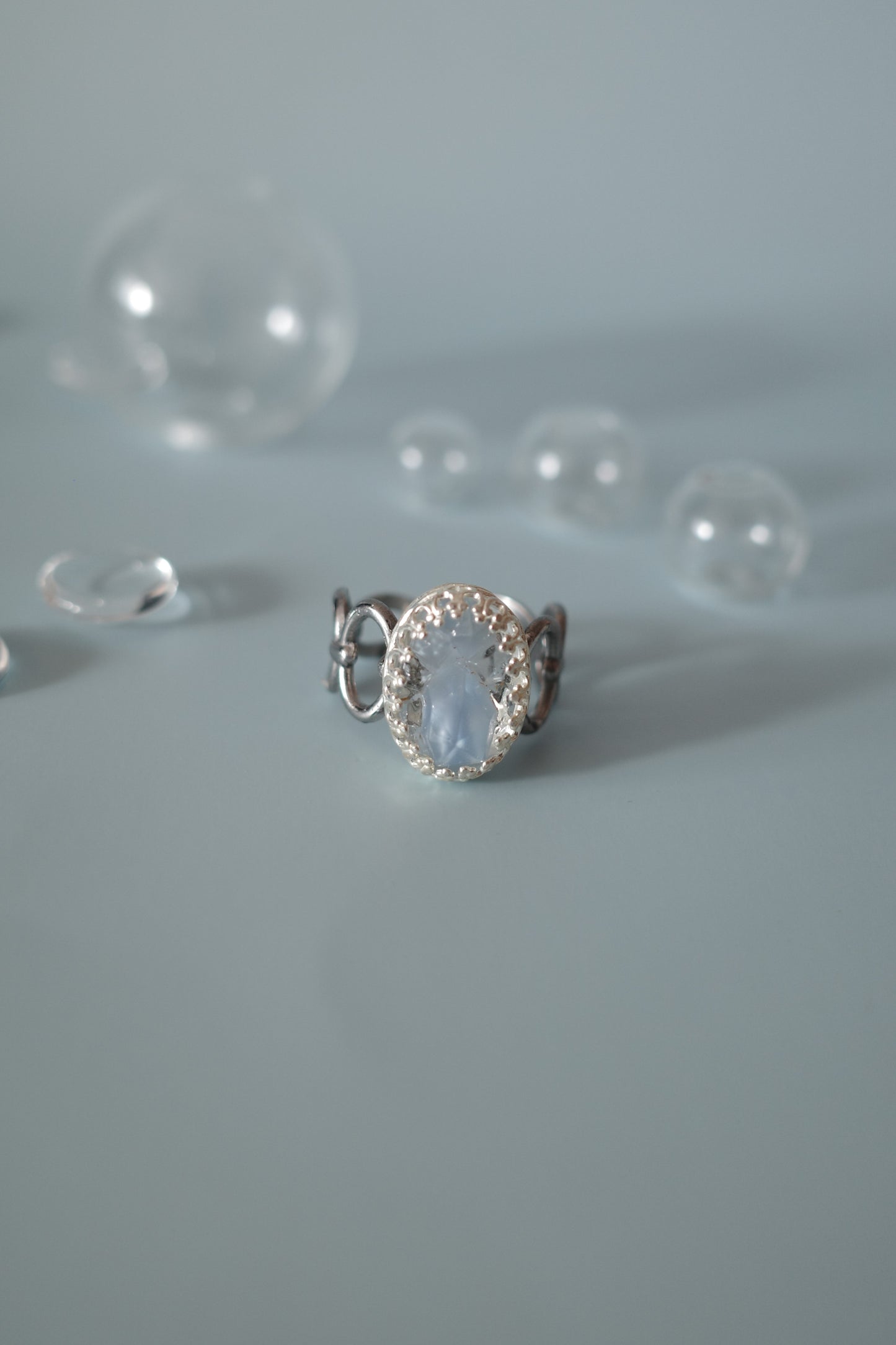 [1点]lace ring-氷