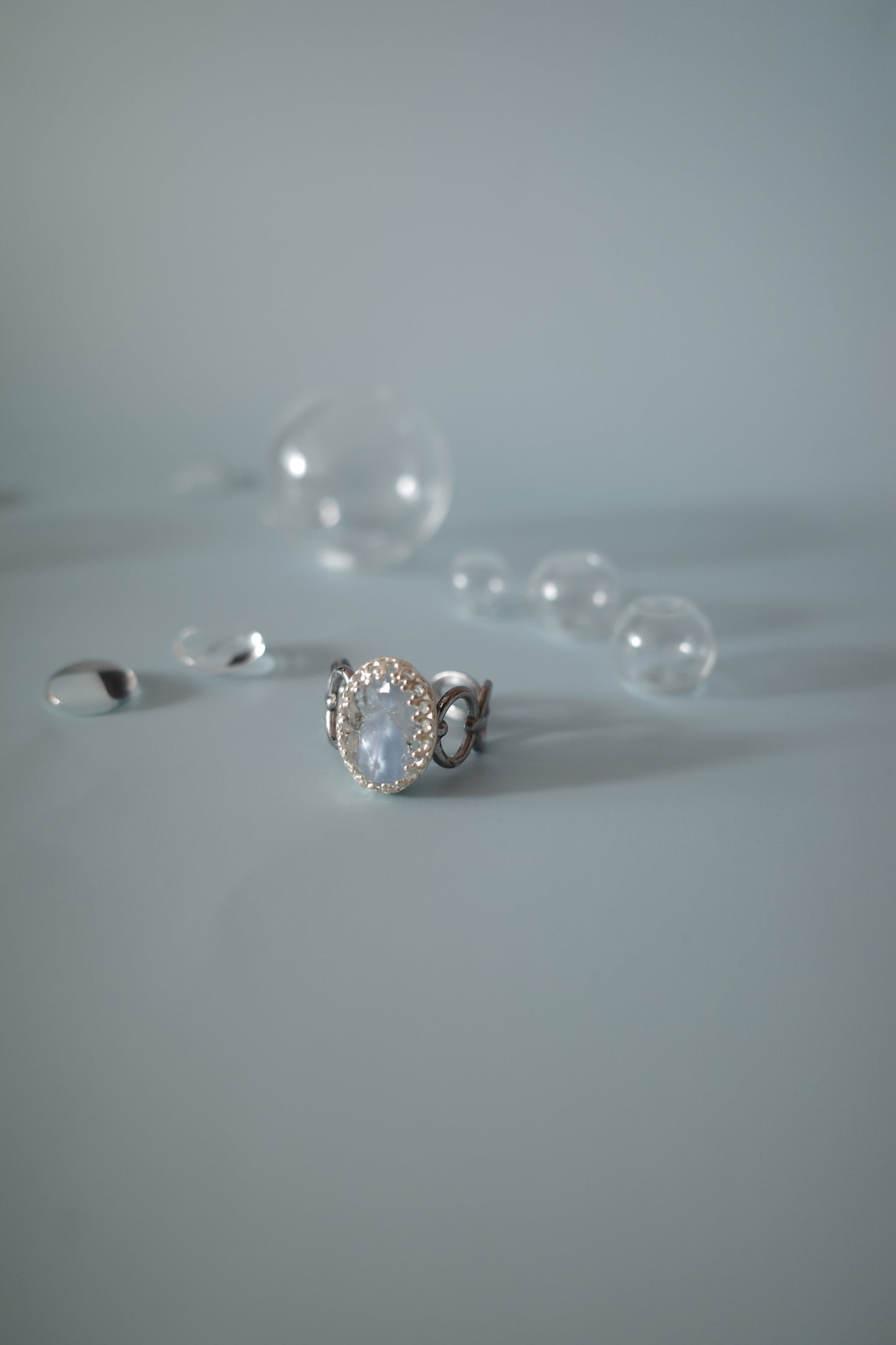 [1点]lace ring-氷