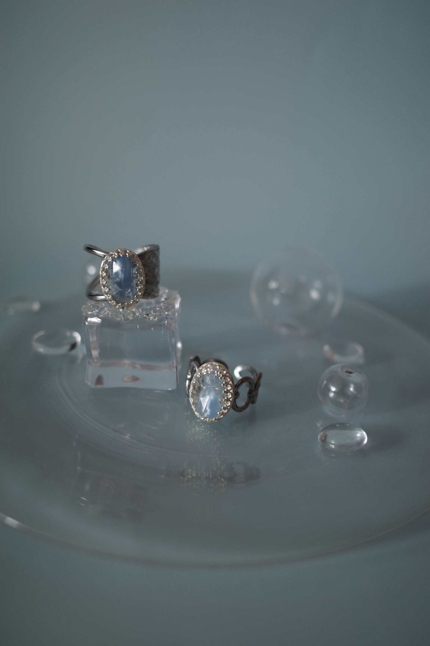 [1点]lace ring-氷