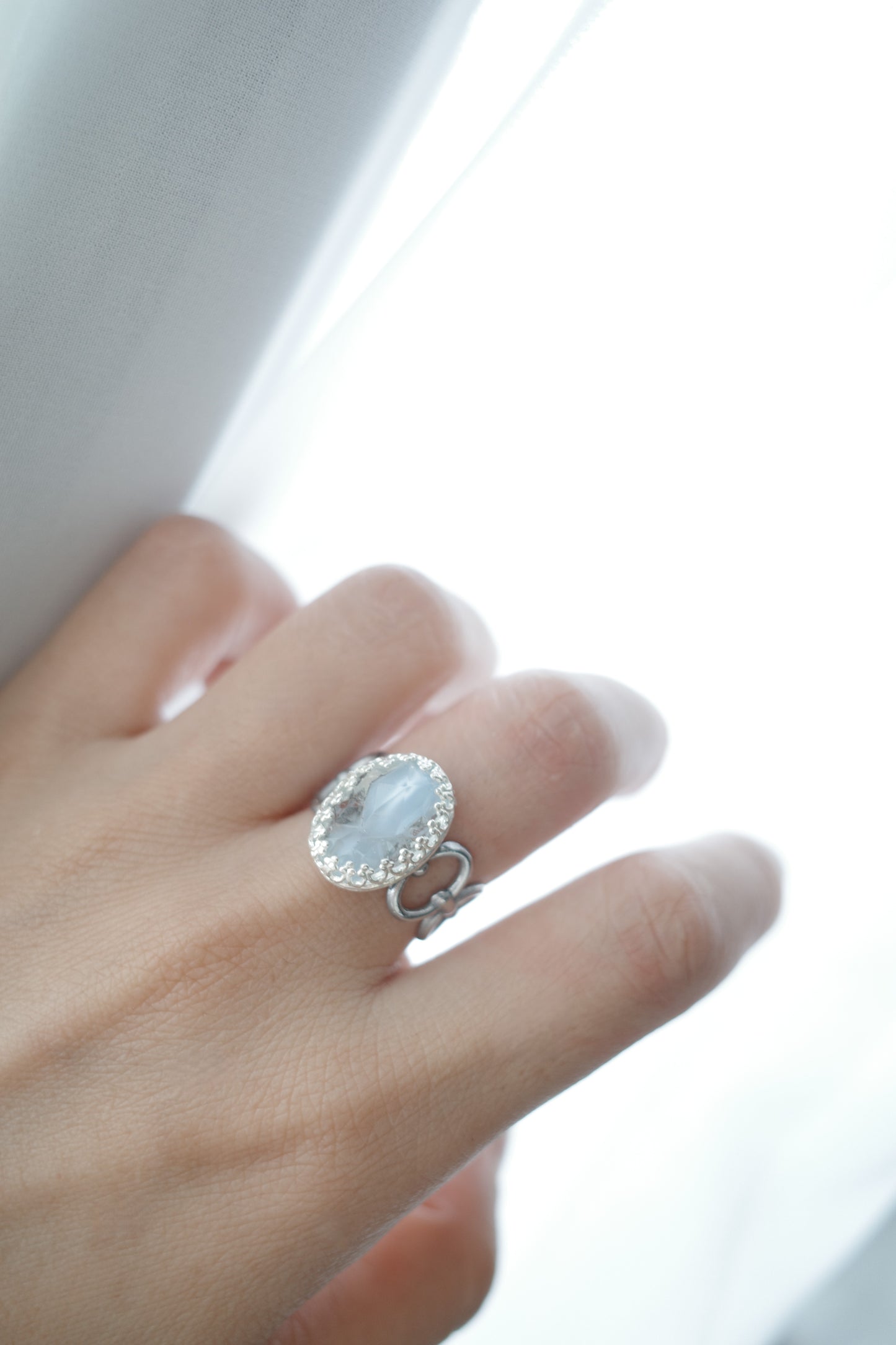 [1点]lace ring-氷