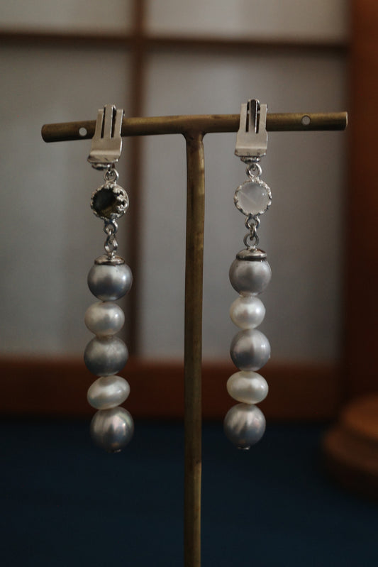 月と夜 pierce/earring (2color)