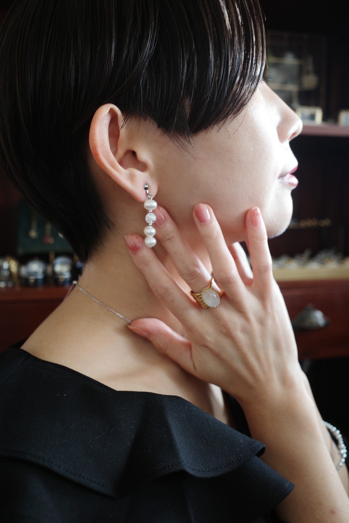 月と雫 pierce/earring