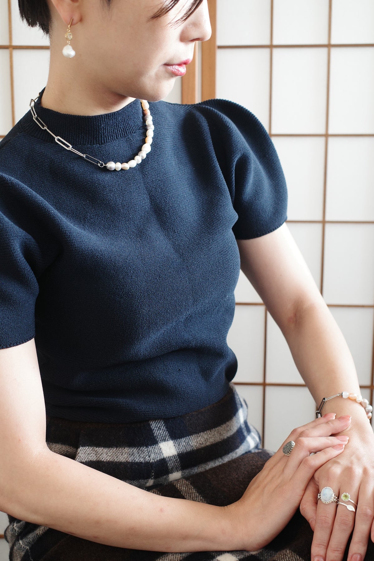 流れ月 necklace/bracelet