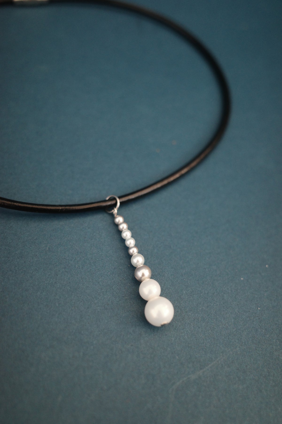 月 leather choker (4type)