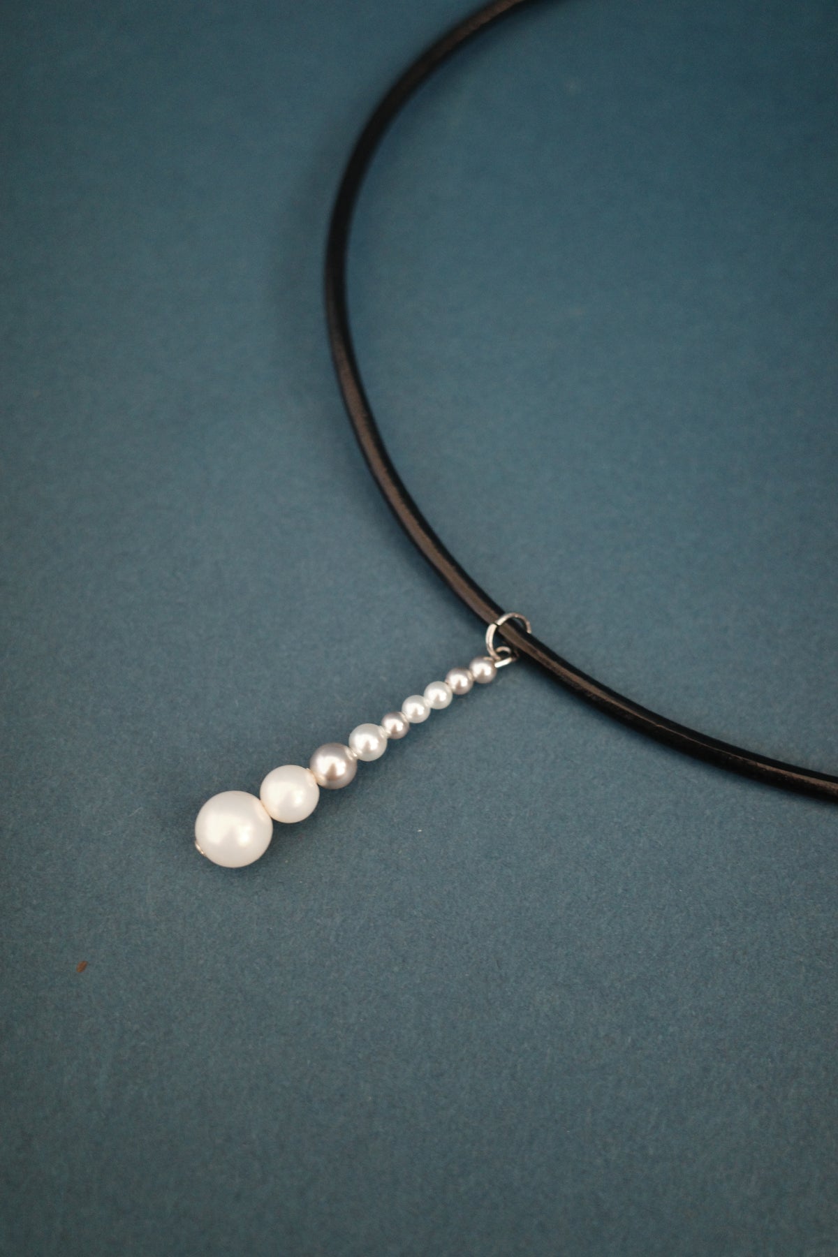 月 leather choker (4type)