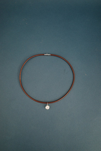 月 leather choker (4type)