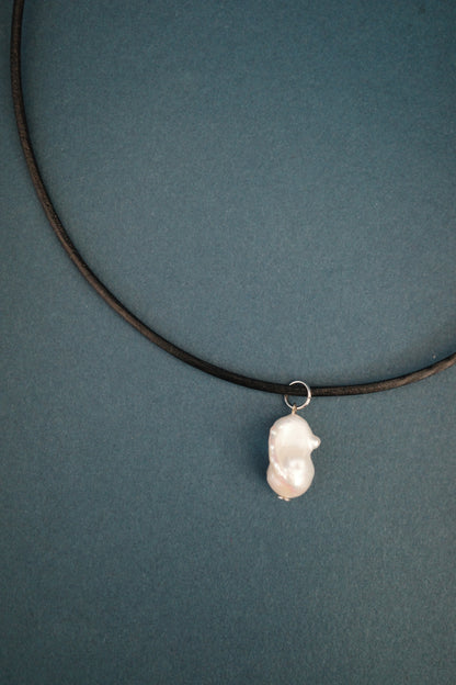 月 leather choker (4type)